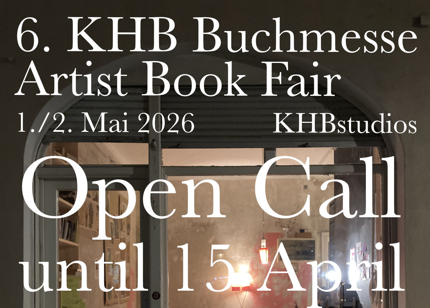 Open Call 6. KHB Buchmesse | Artist Book Fair (Mai 2026)